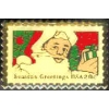 CHRISTMAS SEASONS GREETINGS SANTA CLAUS STAMP PIN